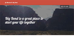 Desktop Screenshot of getmarriedinbigbend.com